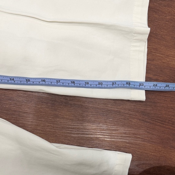 Anthropologie Cream Straight Leg Pants - Picture 7 of 7